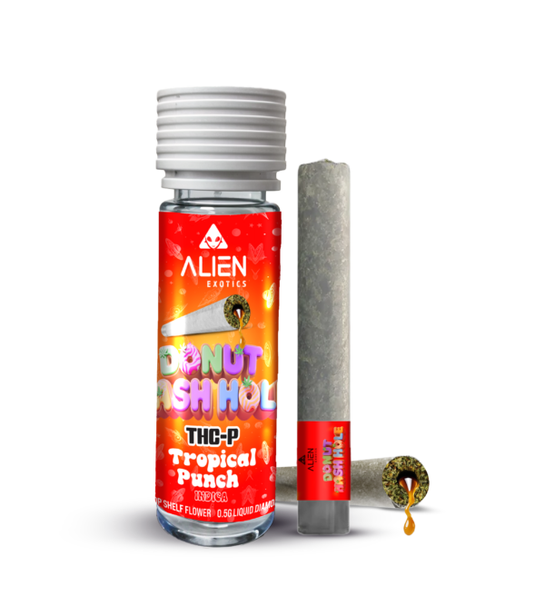 THC-P Donut Hash Hole Pre-Rolls - Tropical Punch