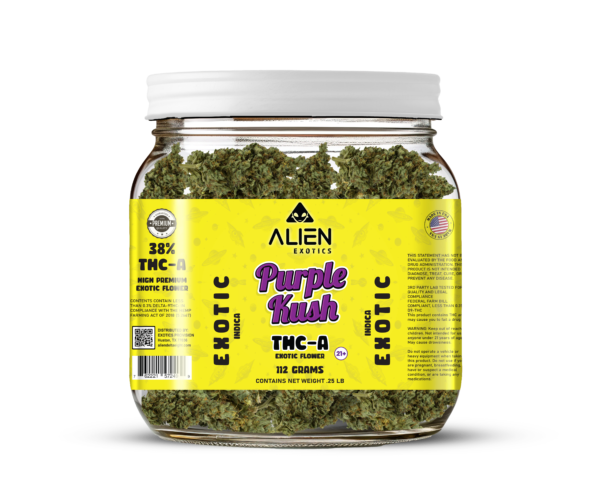 THC-A Premium Exotic 112 Gram Jar - Purple Kush